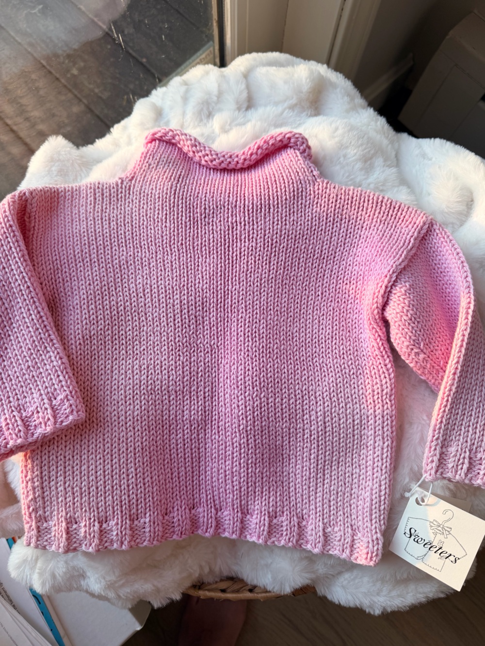 Cape Kids Pink Chunky Knit Sweater - Picture 3 of 9